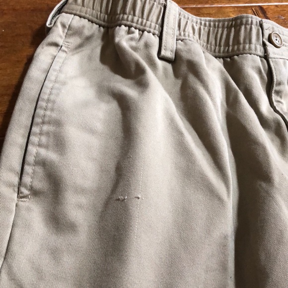 Boys 16 Lands End Chino Pants Shorts Uniform LOT Navy Blue Khaki Tan Chino - Picture 8 of 13